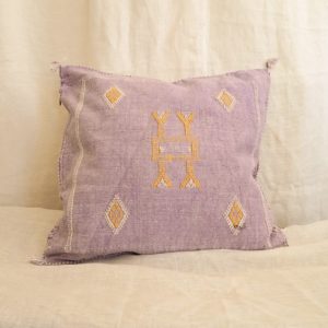 coussin Marocain sabra violet clair