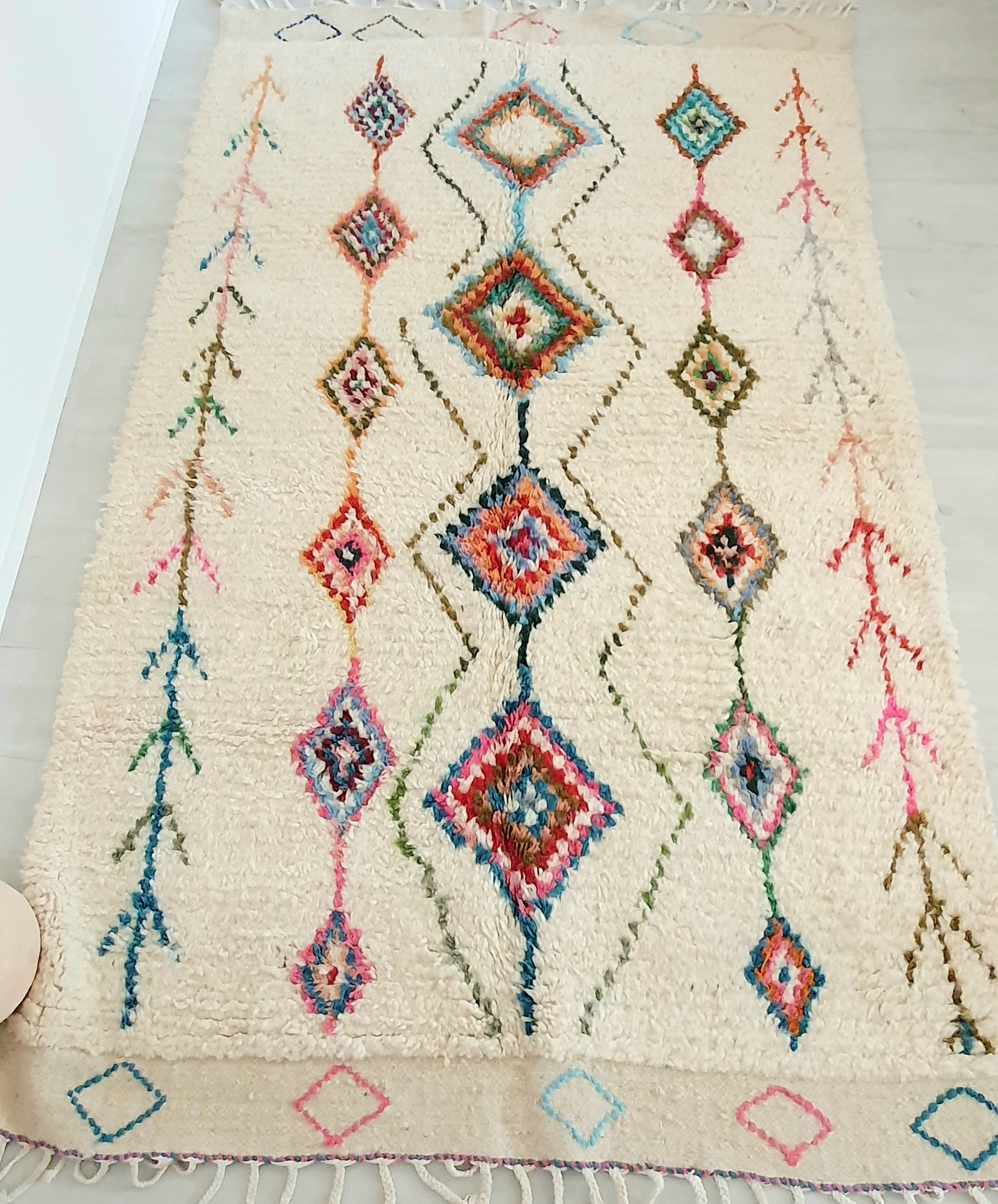 Authentic berber Moroccan wool carpet