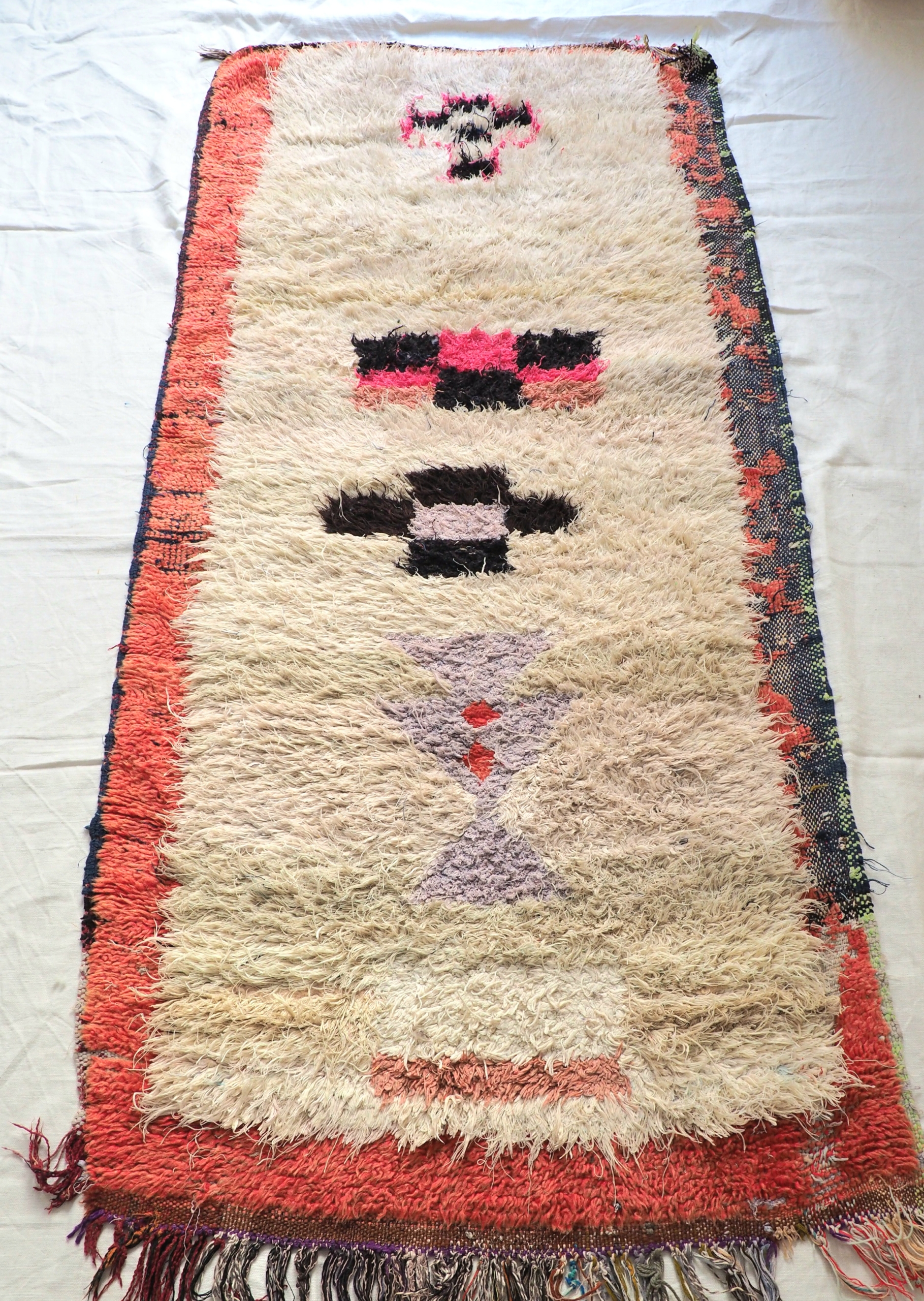 Authentic Berber Moroccan vintage wool carpet