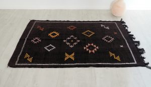 Authentic Berber Morroccan Sabra cactus silk carpet