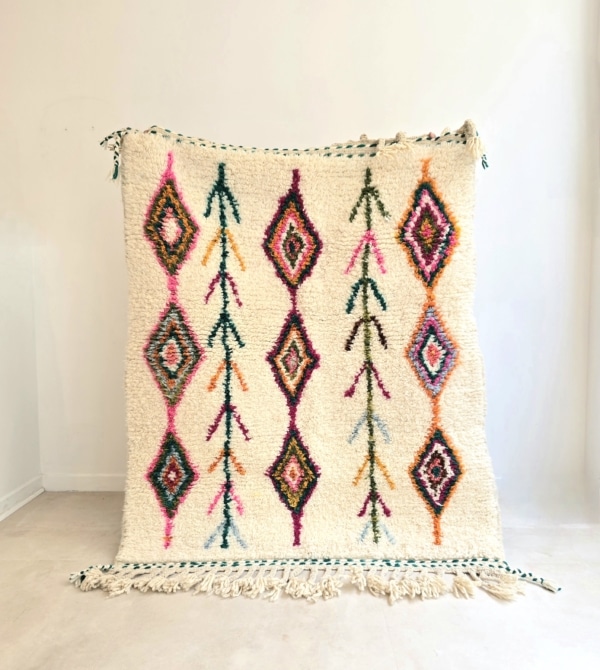 Tapis Berbère Marocain fait main 100% pure laine vierge de mouton