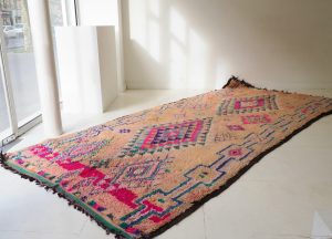 Authentic berber moroccan vintage pink rug