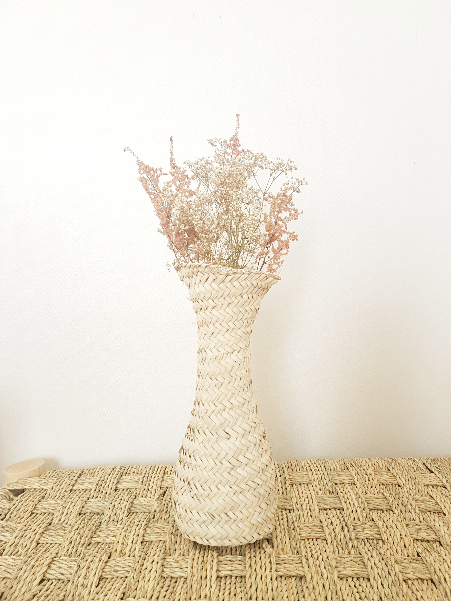 Vase en paille artisanal fait au maroc