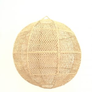 Suspension luminaire en fibres naturelles de raphia