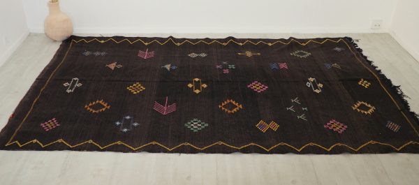 Berber Moroccan cactus silk sabra rug