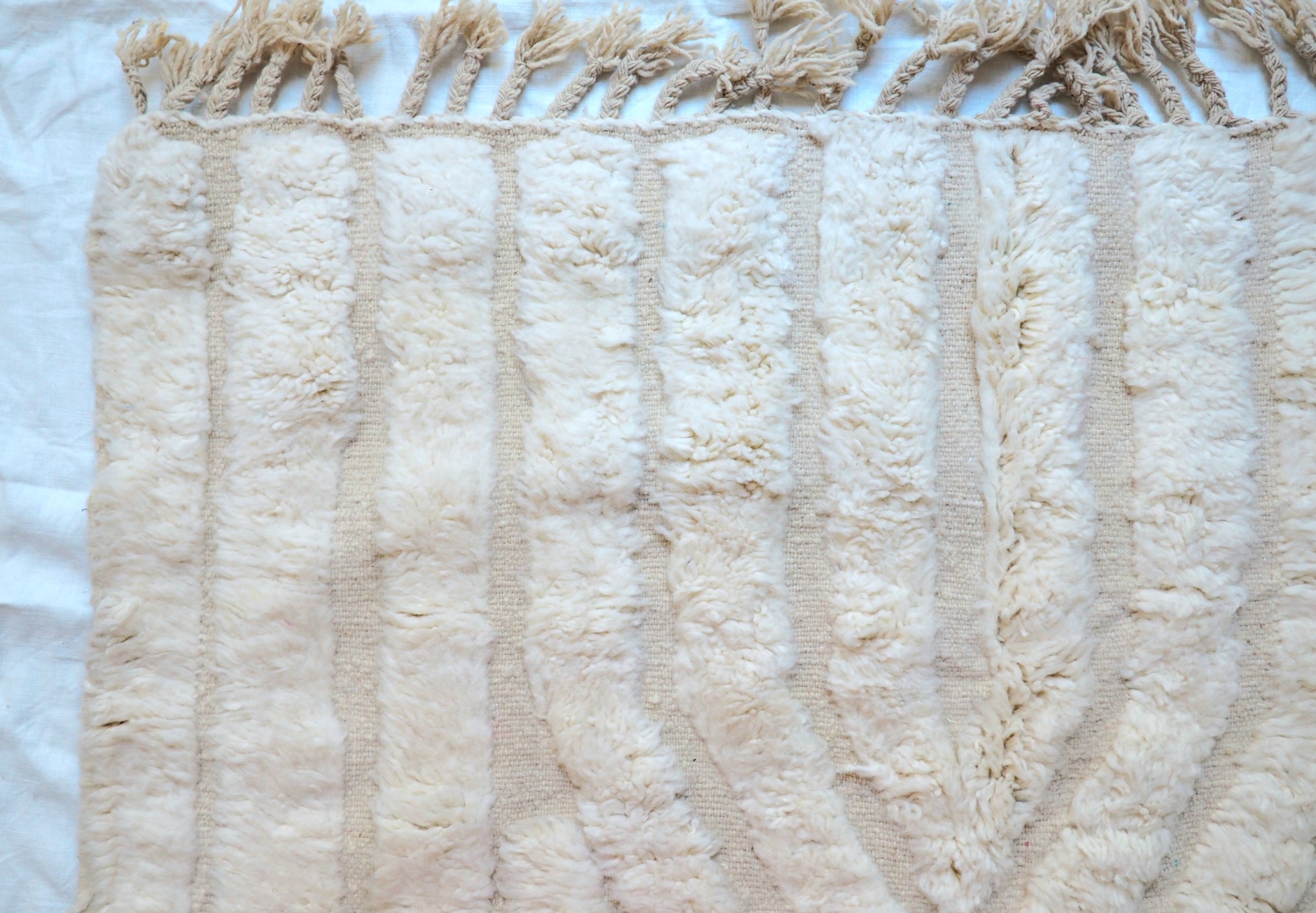 Tapis Berbère Marocain artisanal épais en laine