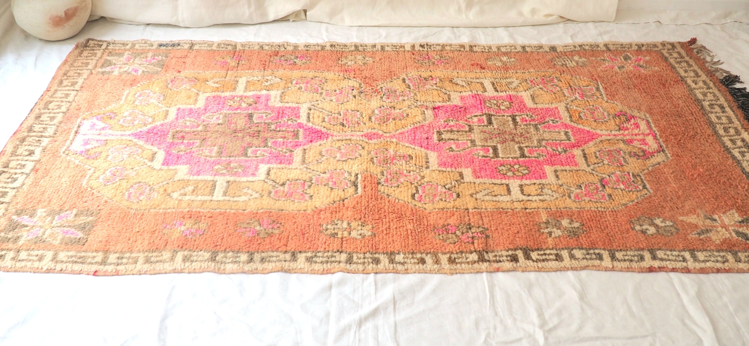Authentic Berber Moroccan vintage pink rug