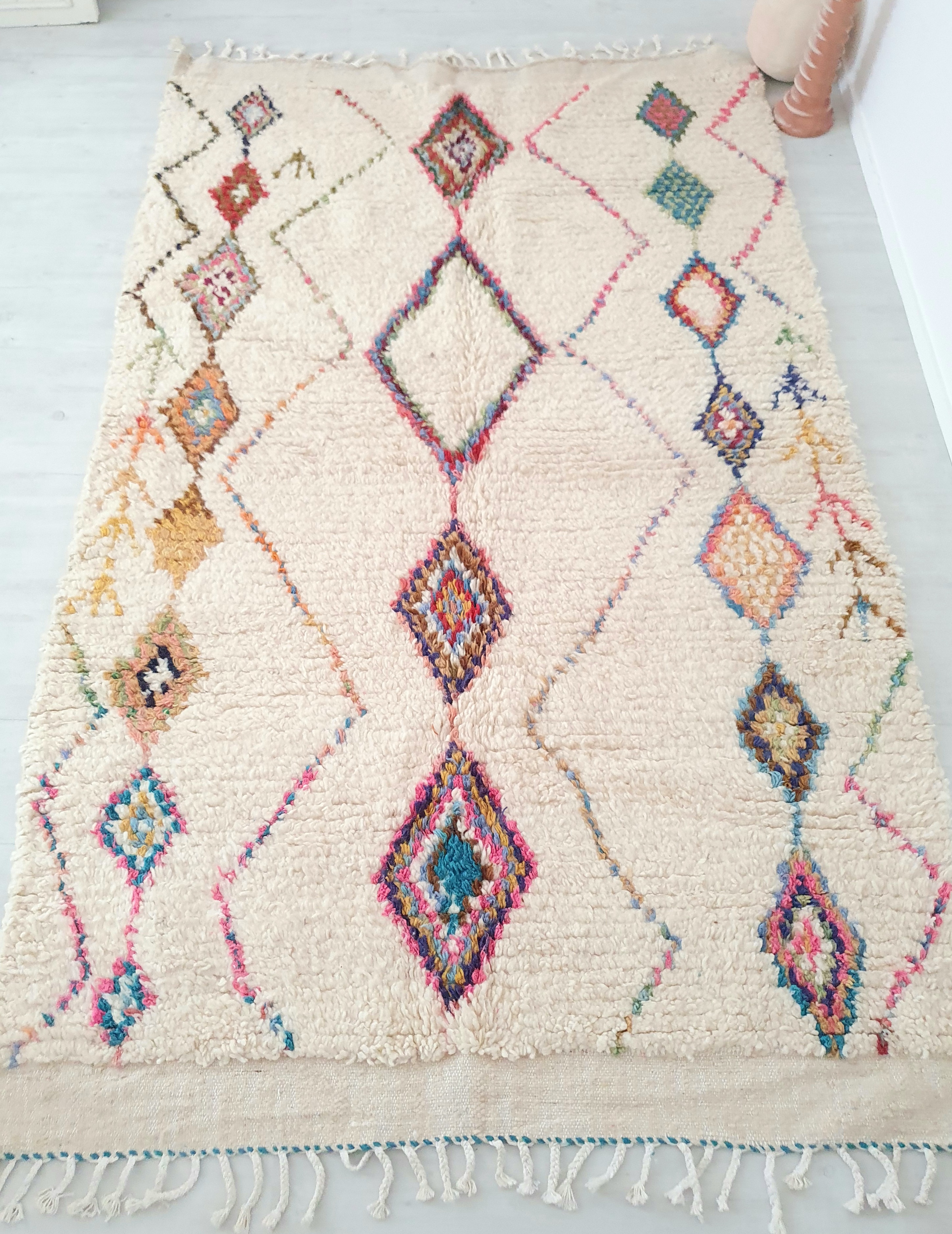 Authentic berber Moroccan wool rug