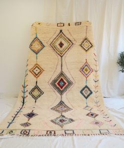 Grand tapis Berbère Marocain fait main en pure laine