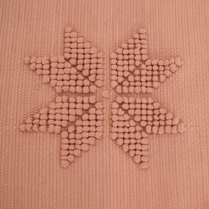 Tapis Portugais fait main 100% coton recyclé couleur vieux rose