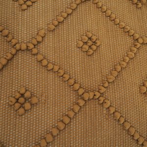 Tapis Portugais fait main en coton recyclé couleur marron camel