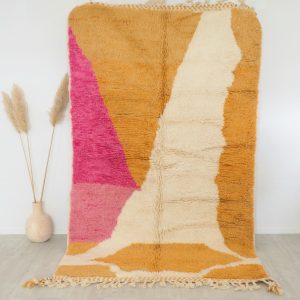 Tapis Berbère Mrirt fait main en pure laine vierge