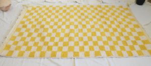 authentic Berber Moroccan yellow wool rug