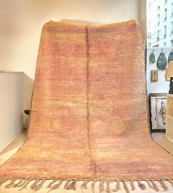 Très grand tapis Amazigh ancien fait main au Maroc 100% pure laine de mouton