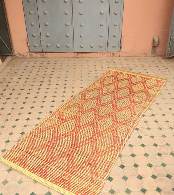 Tapis artisanal traditionnel naturel d'intérieur ou extérieur