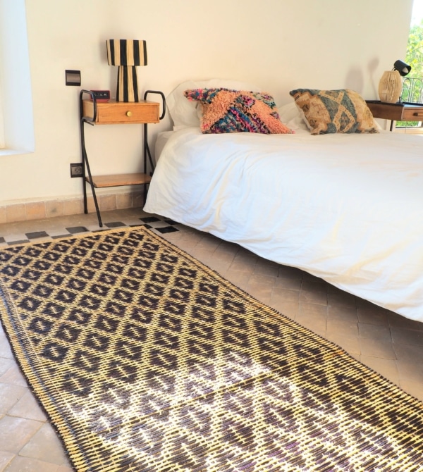 Tapis artisanal traditionnel naturel d'intérieur ou extérieur