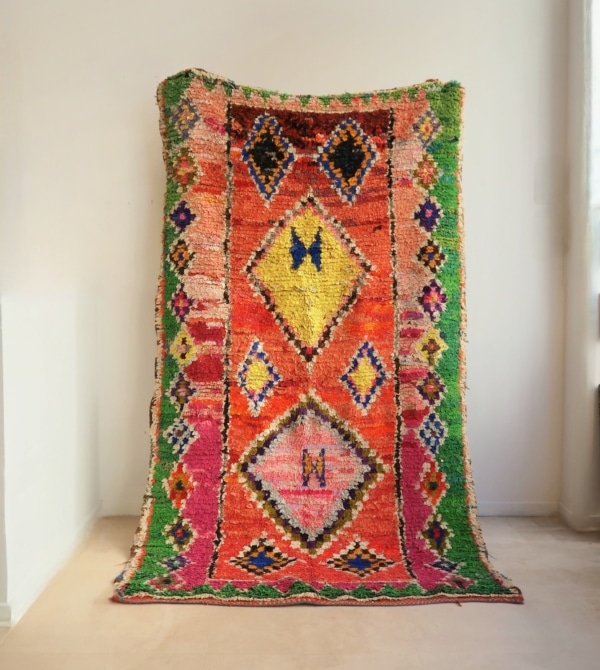 Tapis Vintage Marocain fait main à partir de chutes de tissus