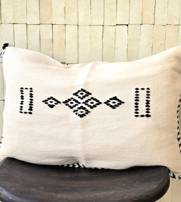 Grande housse de coussin tissée main en laine à Tlemcen